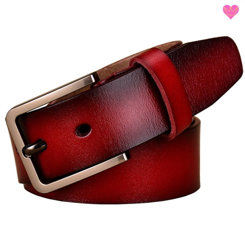 Ceinture Lara Casual en Cuir Rouge pour Femme
