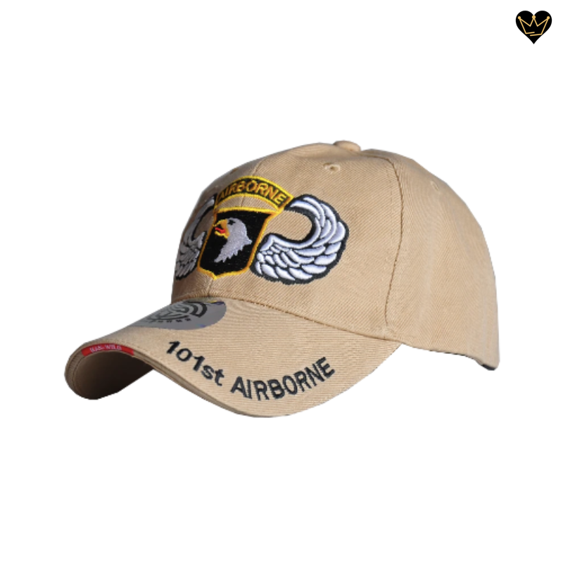 Casquette de baseball tactique brodée de la 101éme division aéroportée des état-unis américain - unisexe - coloris beige
