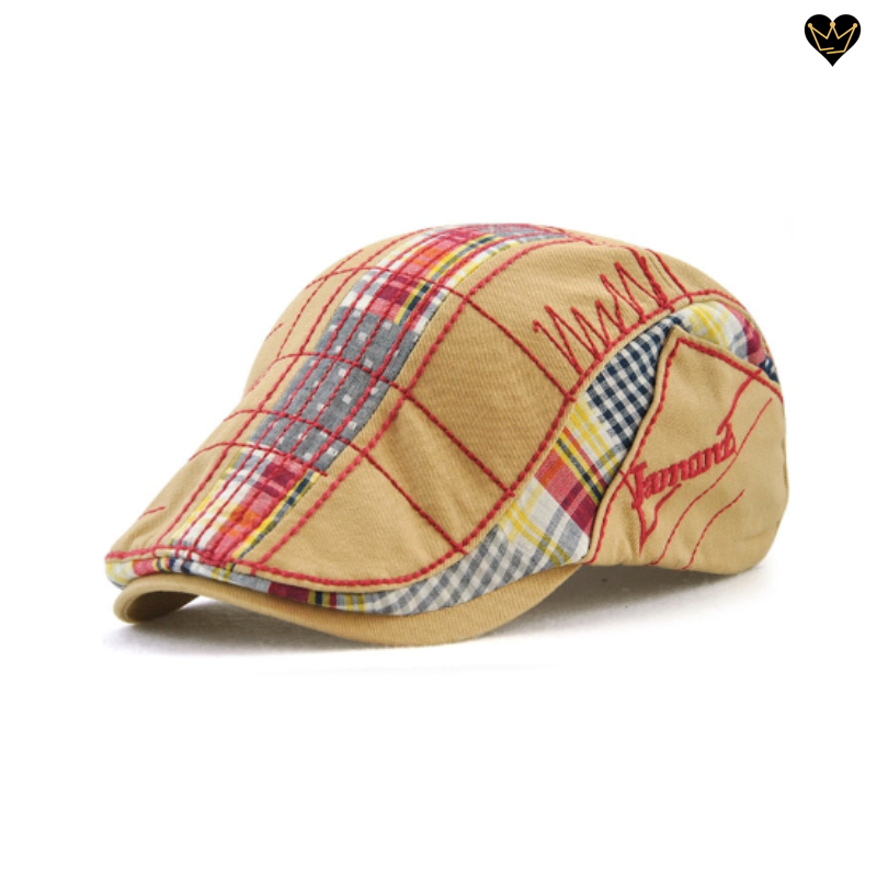 Casquette plate de golf Hogan en coton avec visière curve intégrée pour homme - coloris beige jaune