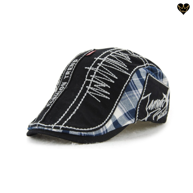Casquette plate de golf Mickelson en coton avec visière curve intégrée pour homme - coloris noir