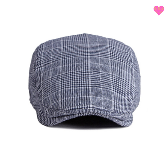 Plaid Peter Flat Cap for Men