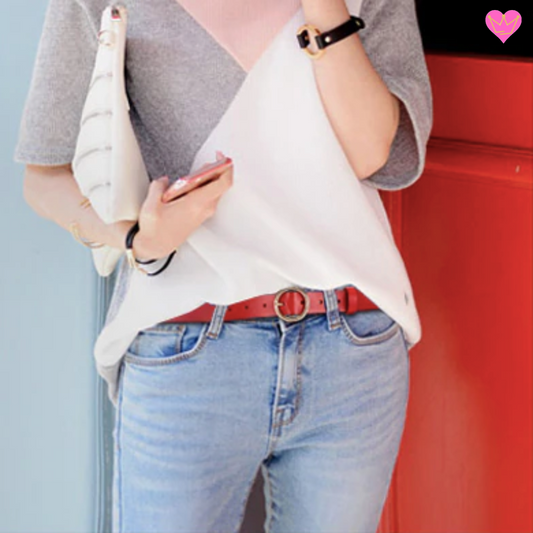 Ceinture casual femme de qualité en peau de cuir fendu de vachette