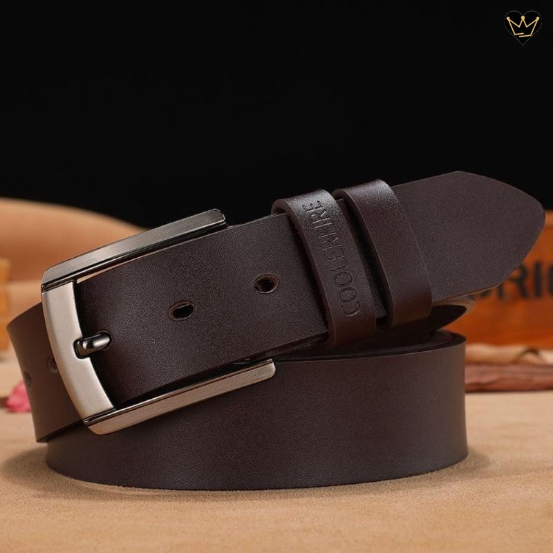 Ceinture en cuir Buffalo pour homme - coloris café