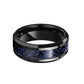 Bague Dragon Celte avec fibre de carbone et acier inoxydable pour homme – coloris noir et bleu.