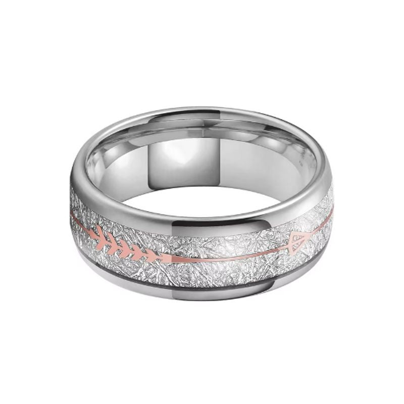 Bague Flèche Egil pour homme en acier inoxydable – coloris argent.