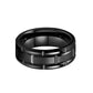 Bague rang de brique pour homme en acier inoxydable – coloris noir.