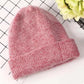 Bonnet Aussois casual cool en laine mélangée, angora et acrylique – coloris rouge.