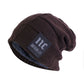 Bonnet Lathi homme avec doublure peluche – laine acrylique et coton extensible – coloris marron.