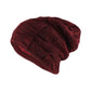 Bonnet Oulu à chevrons pour homme en laine acrylique de qualité avec doublure peluche en polyester - coloris bordeaux