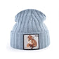 Bonnet Renard en laine acrylique, doux et chaud - écusson brodé Fox - coloris