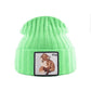 Bonnet Renard en laine acrylique, doux et chaud - écusson brodé Fox - coloris vert