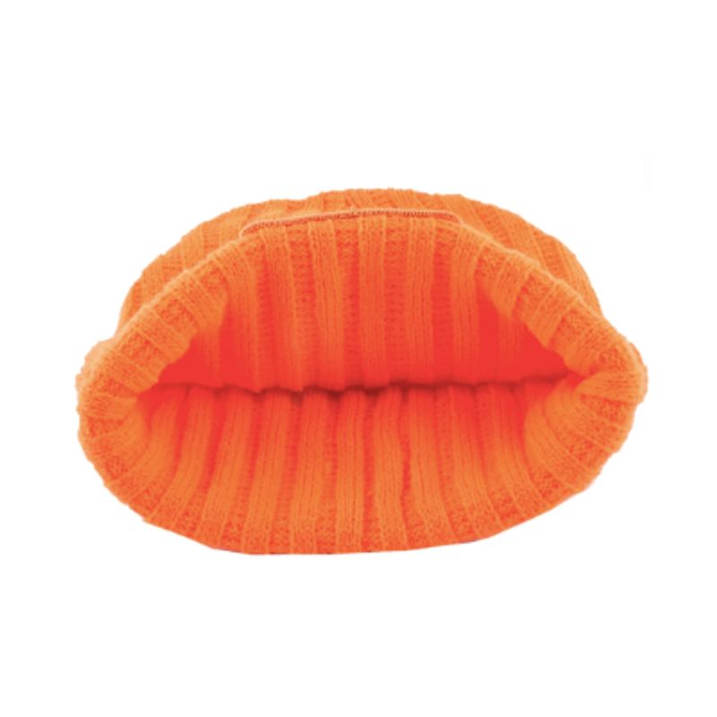 Bonnet Tigre Angry en laine acrylique douce, son intérieur est chaud et non-irritable - couvre-chef d'hiver unisexe de couleur orange
