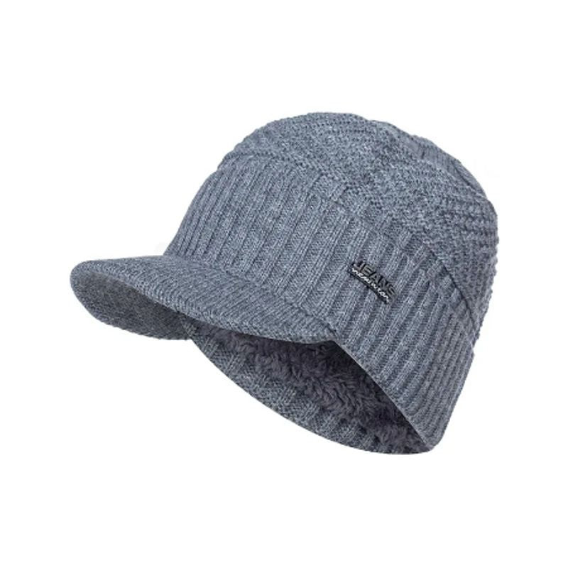 Bonnet à visière Vancouver - casquette en laine acrylique pour homme - coloris gris