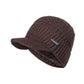Bonnet à visière Vancouver - casquette en laine acrylique pour homme - coloris marron