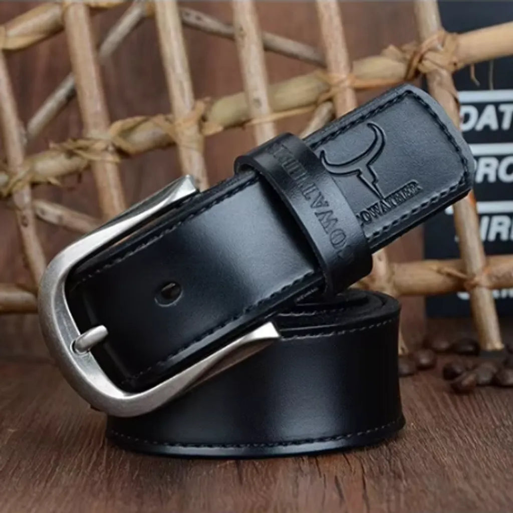 CEINTURE Homme - Ceinture homme en cuir de vachette à boucle lisse CEINTURE Homme - Ceinture homme en cuir de vachette à boucle lisse
