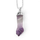 Collier pendentif avec bras et poing serré en pierre naturelle Améthyste - coloris violet