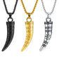 Trois colliers Viking avec pendentif corne à boire - chaine vénitienne - acier inoxydable - Trois couleur aux choix, noir, or et argent