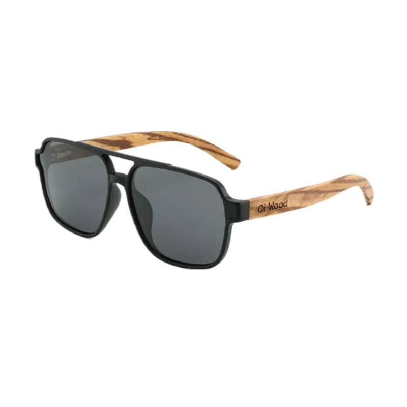 Gafas de sol de madera natural para hombre 