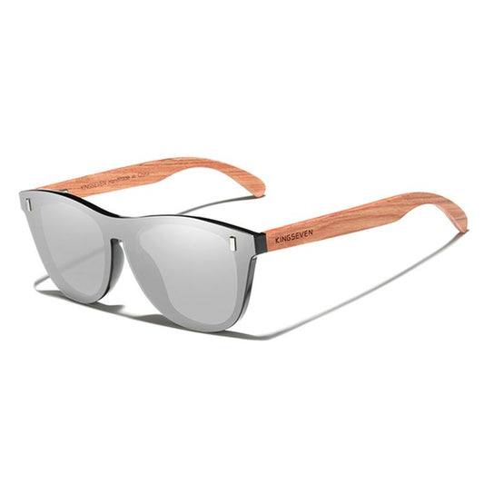 Bubinga Wood Mirrored Sunglasses - Unisex