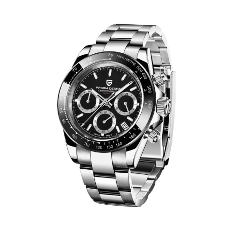 Montre hommage à la mythique Cosmograph Daytona par Pagani Design pour homme - coloris noir