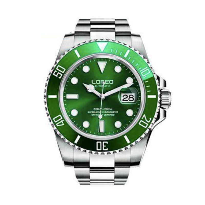 Montre hommage submariner automatique pour homme - coloris vert