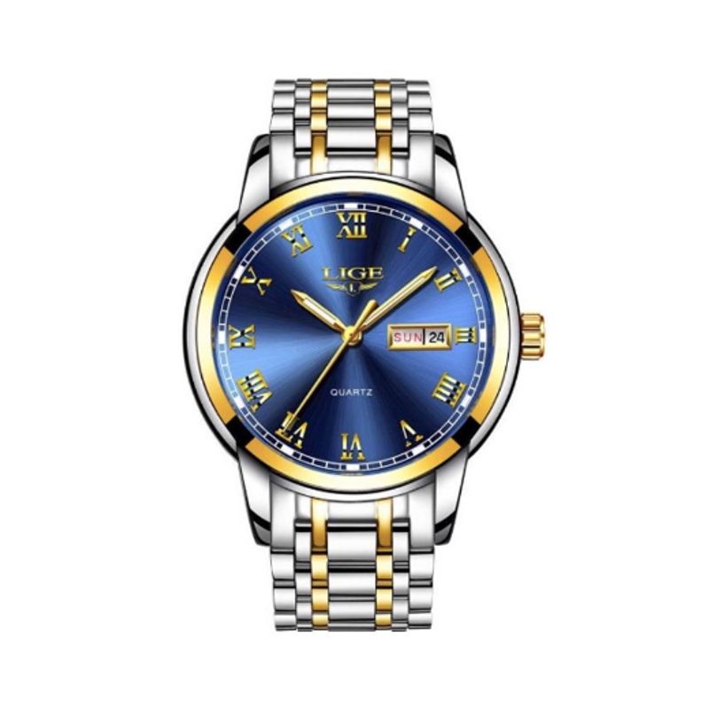 Montre Automatique Quartz Sport Homme Bracelet Horloge Metal Acier Cadran  Luxe