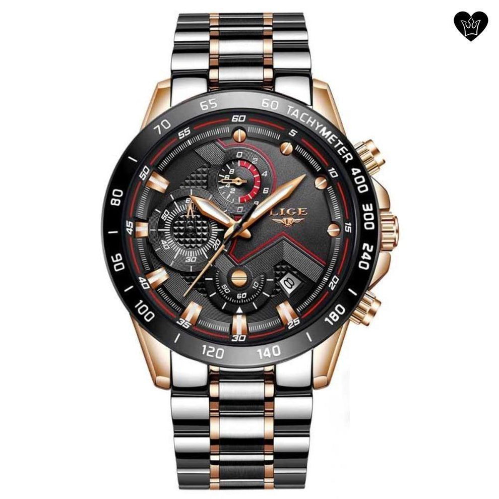 Bracelet Montre Acier Deux Tons Argent/or – 20 Mm – Fermoir Déployant – Neuf