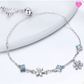 925 Silver Forçat Chain Snowflake Bracelet