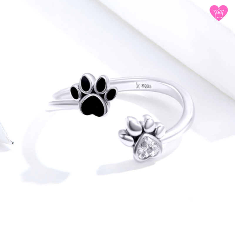 Gold Actual Dog Paw Print Ring, Pet Ring, Pet Lover Ring, Pet Memorial
