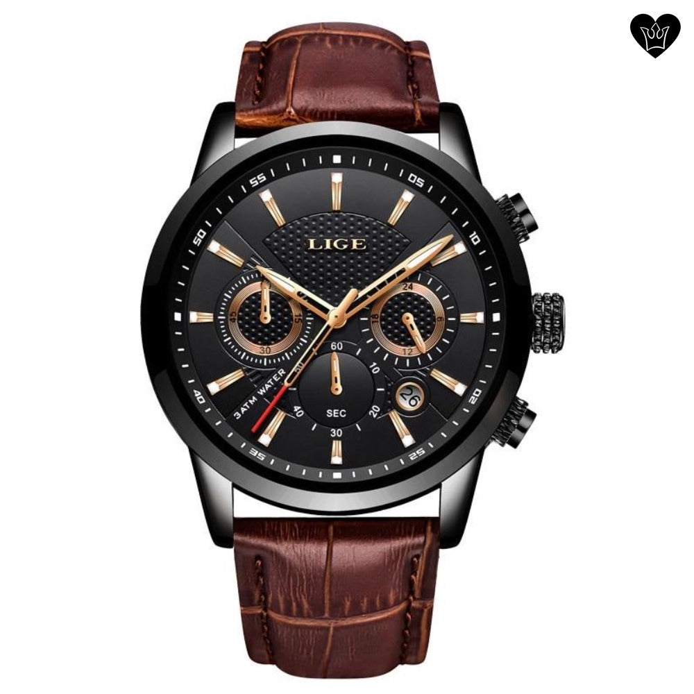 Men's Leather Strap Watches