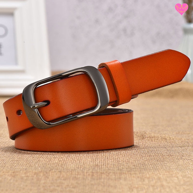 Ceinture Lisa Casual en Cuir Tan pour Femme