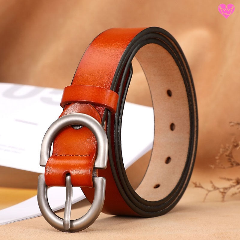 Ceinture Rita Casual en Cuir Tan pour Femme