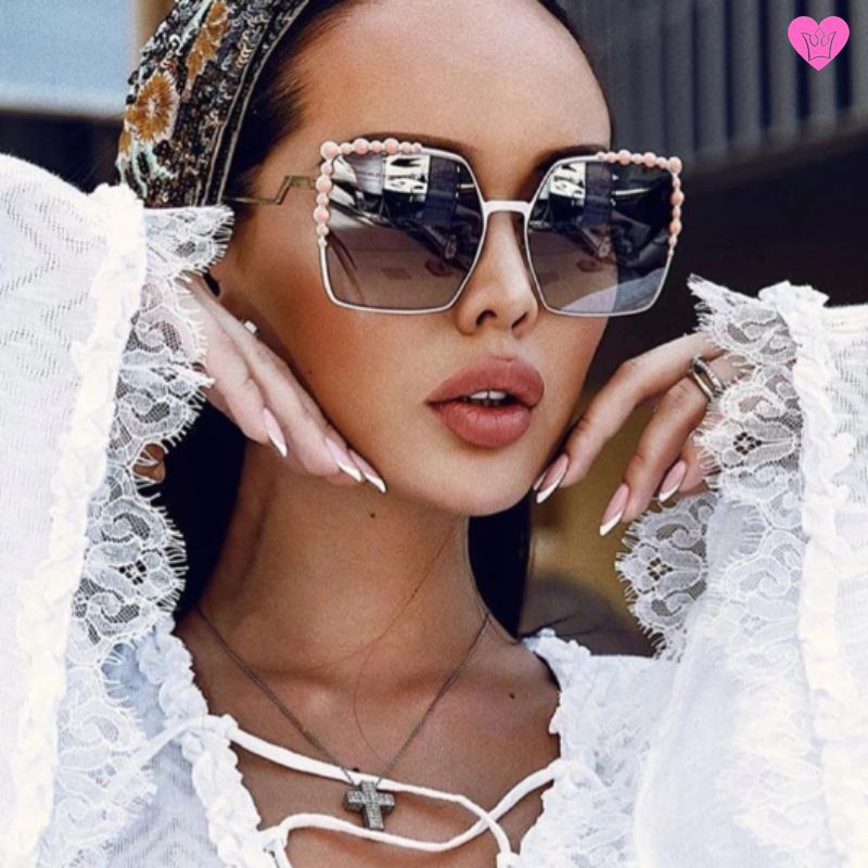 Square Pearls Anti-UV Sunglasses – AKROCHIC