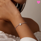 Bracelet Coeur Opale Chaîne Forçat en Argent 925