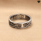 Bague anneau ajoure viking pour homme en acier inoxydable - motif noeud celtique