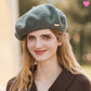 Béret casual-chic classique français en feutre de laine de qualité - genre femme