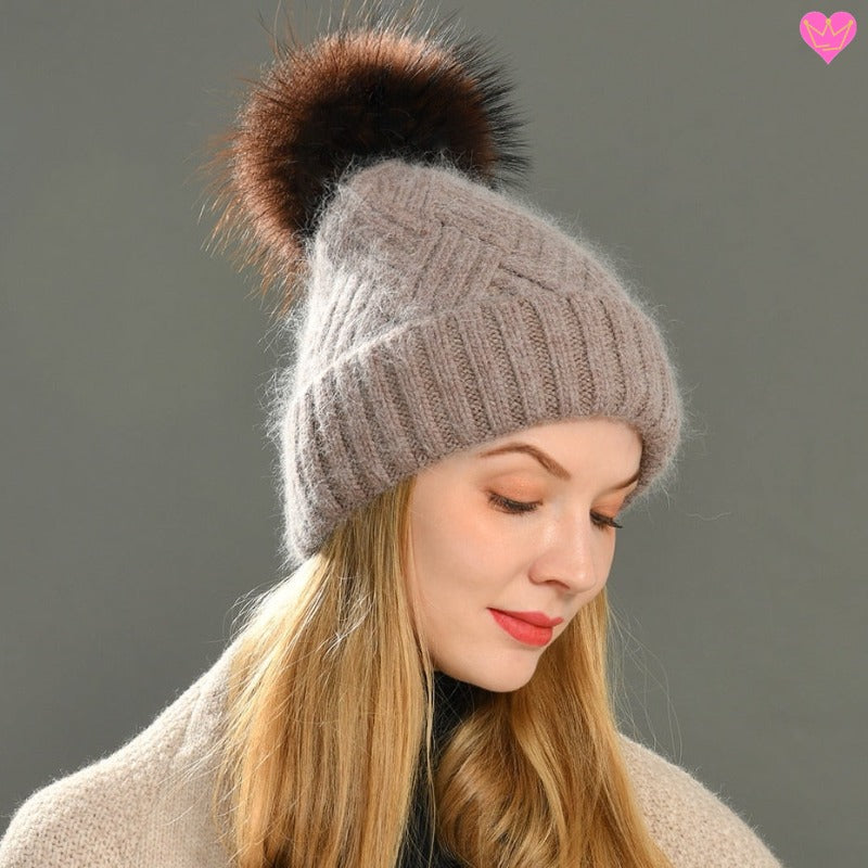 Eisbar Mikata Pompon MÜ beanie Beige Snowinn Eisbar Mikata Pompon MÜ beanie Beige Snowinn