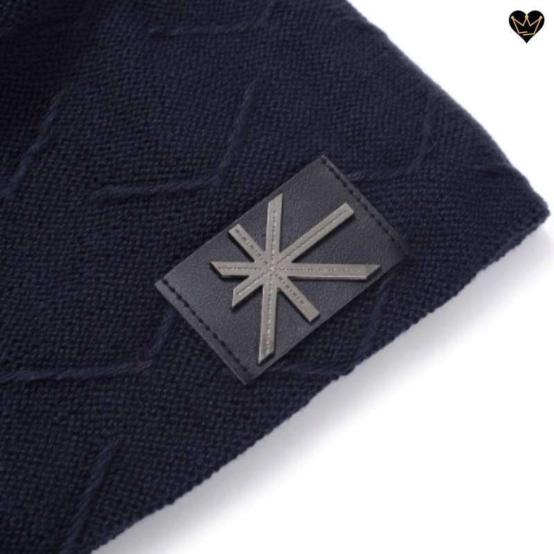 Bonnet avec emblème drapeau de l'union Jack en laine avec doublure polyester douce et chaude