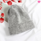 Bonnet pour femme en laine poil de lapin Angora et acrylique de qualité avec doublure douce et chaude - coloris gris
