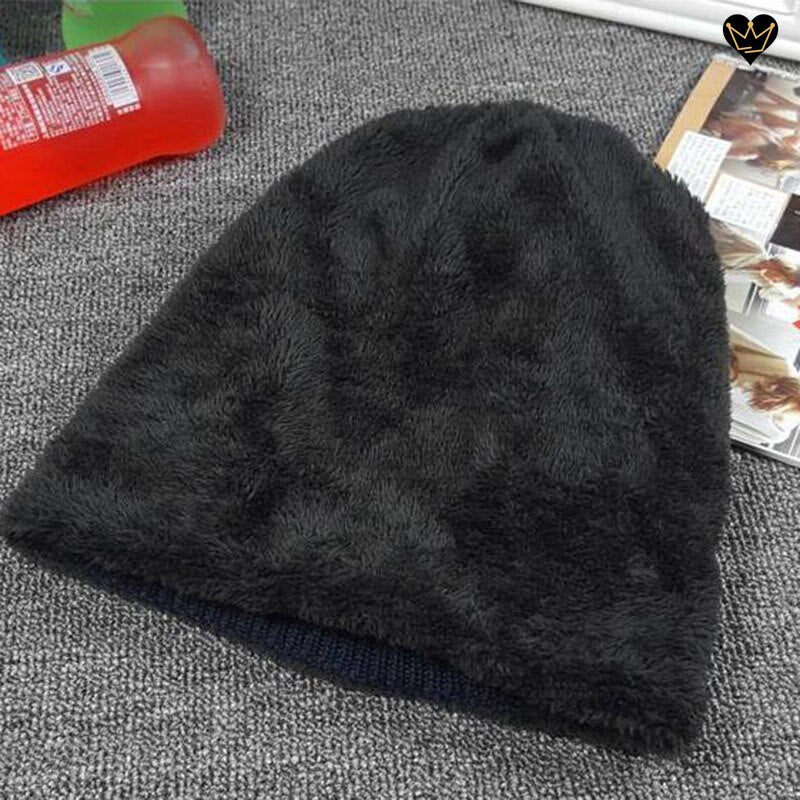 Bonnet laine souple et extensible pour homme - doublure chaude et douce en peluche de bonne qualité