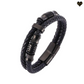 Bracelet en cuir pour homme avec charms diabolo - perles coloris noir
