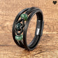 Bracelet lanières en cuir noir pour homme avec charms en pierres naturelles agate moss - coloris vert
