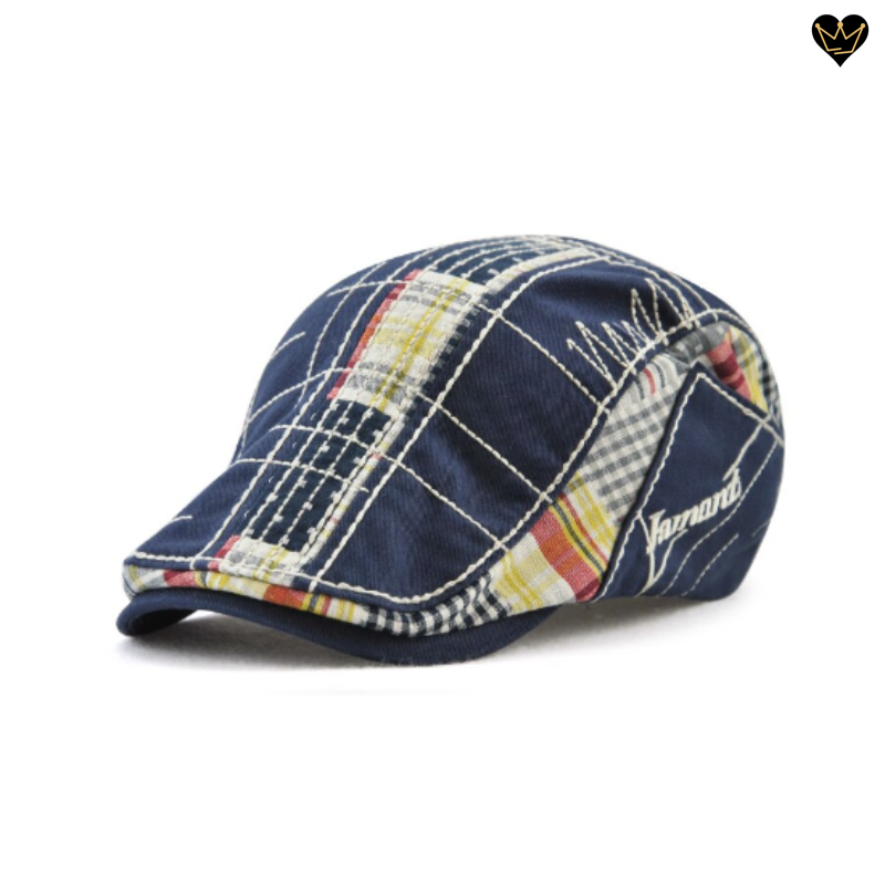 Casquette plate de golf Hogan en coton avec visière curve intégrée pour homme - coloris bleu marine