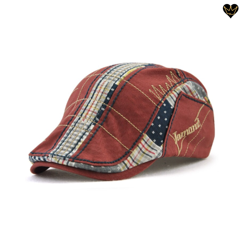 Casquette plate de golf Hogan en coton avec visière curve intégrée pour homme - coloris bordeaux