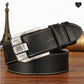 Ceinture Jeep Field Surpiqué en Cuir Noir